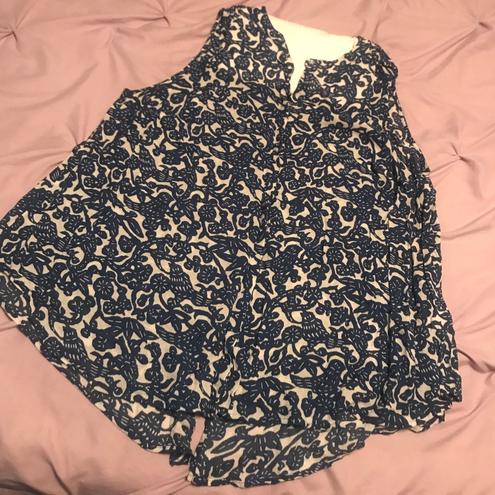 Lucky Brand Blue and White Tank